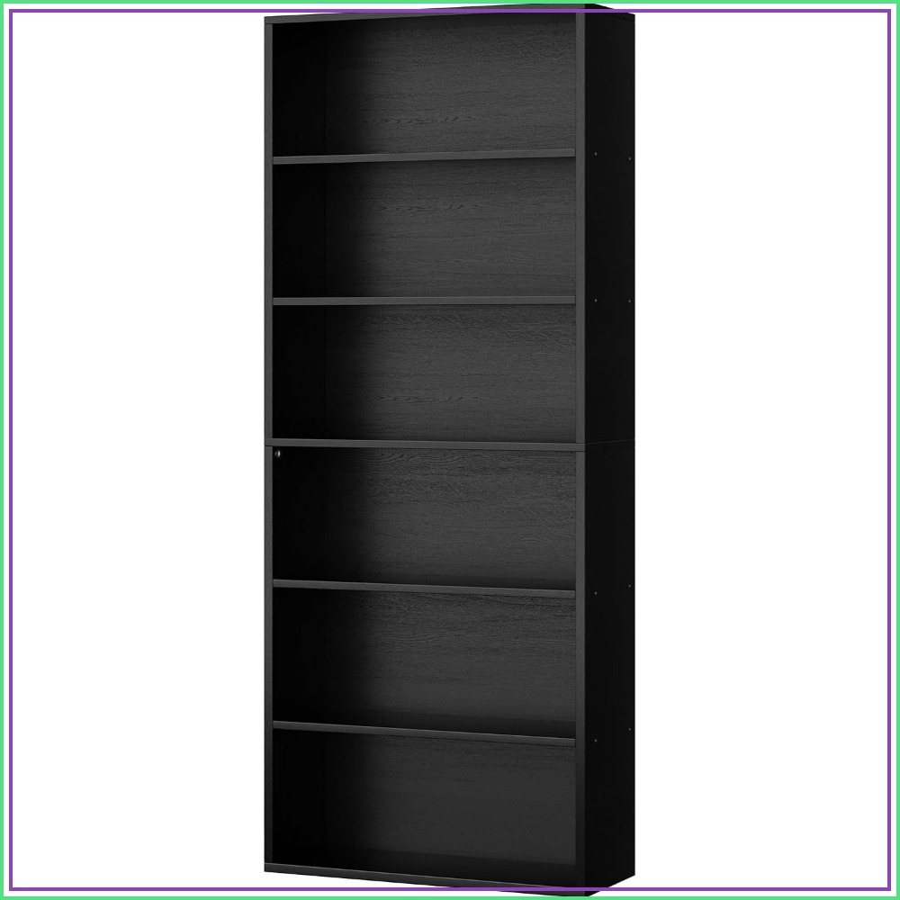 Bookcase Wood Shelf - رف كتب مفتوح بـ 6 طبقات،