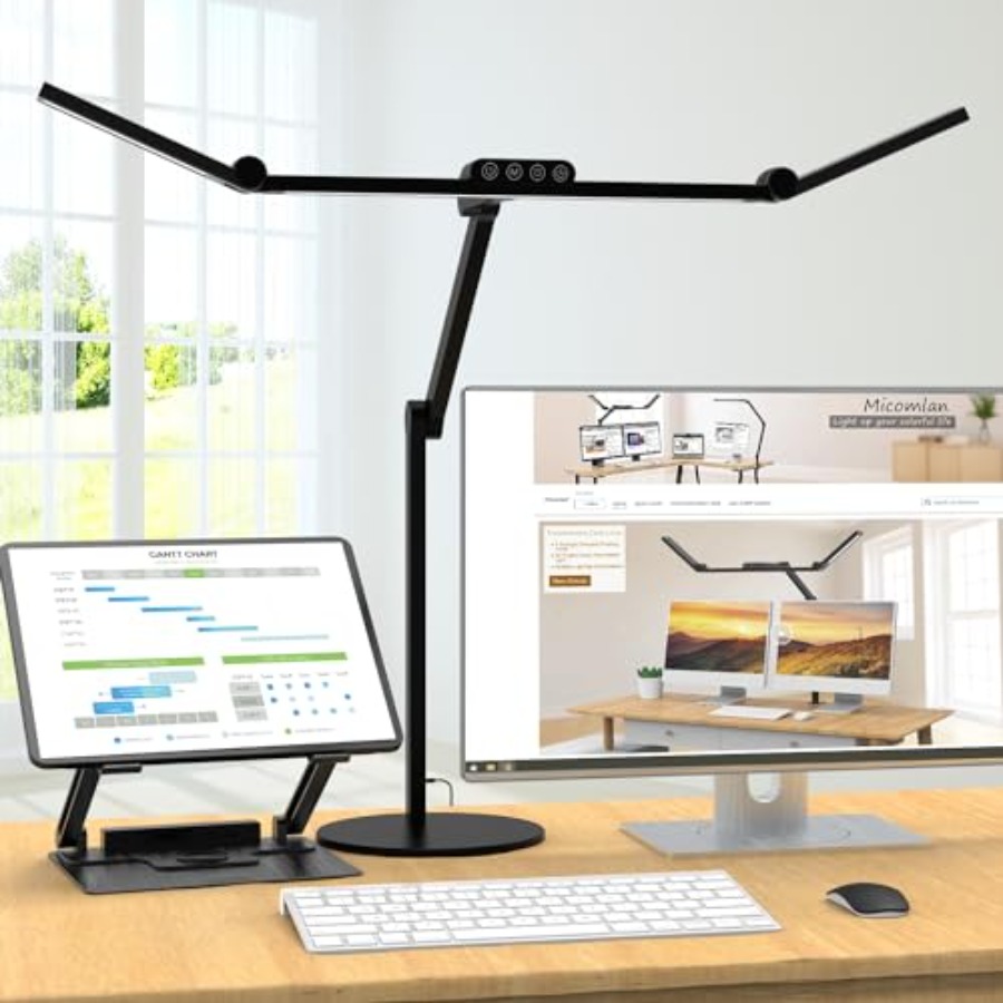 Home Office Desks - مصباح مكتب معماري مع إضاءة محيطية،