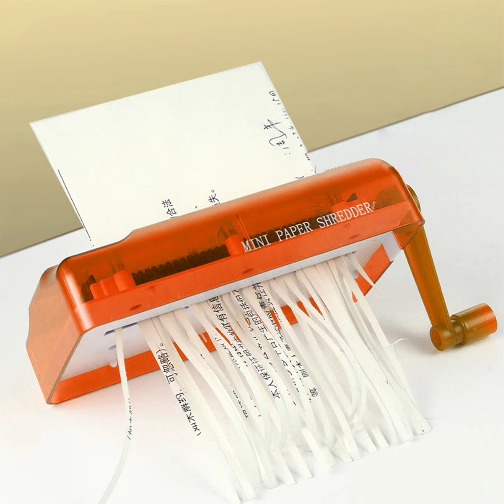 Paper Shredder Micro - آلة تمزيق ورق يدوية صغيرة شفافة،