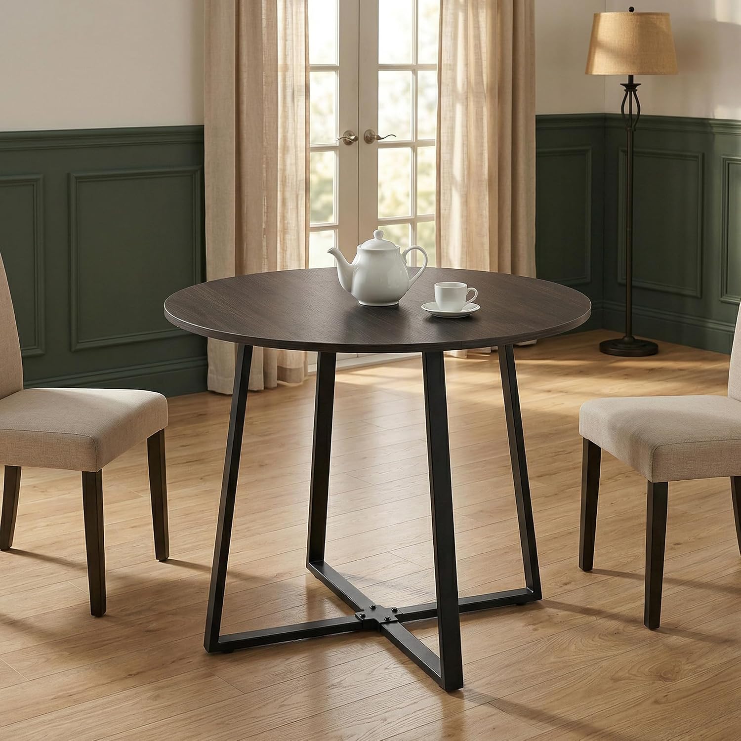 Office Table Home - طاولة طعام دائرية بقطر 35.4 بوصة