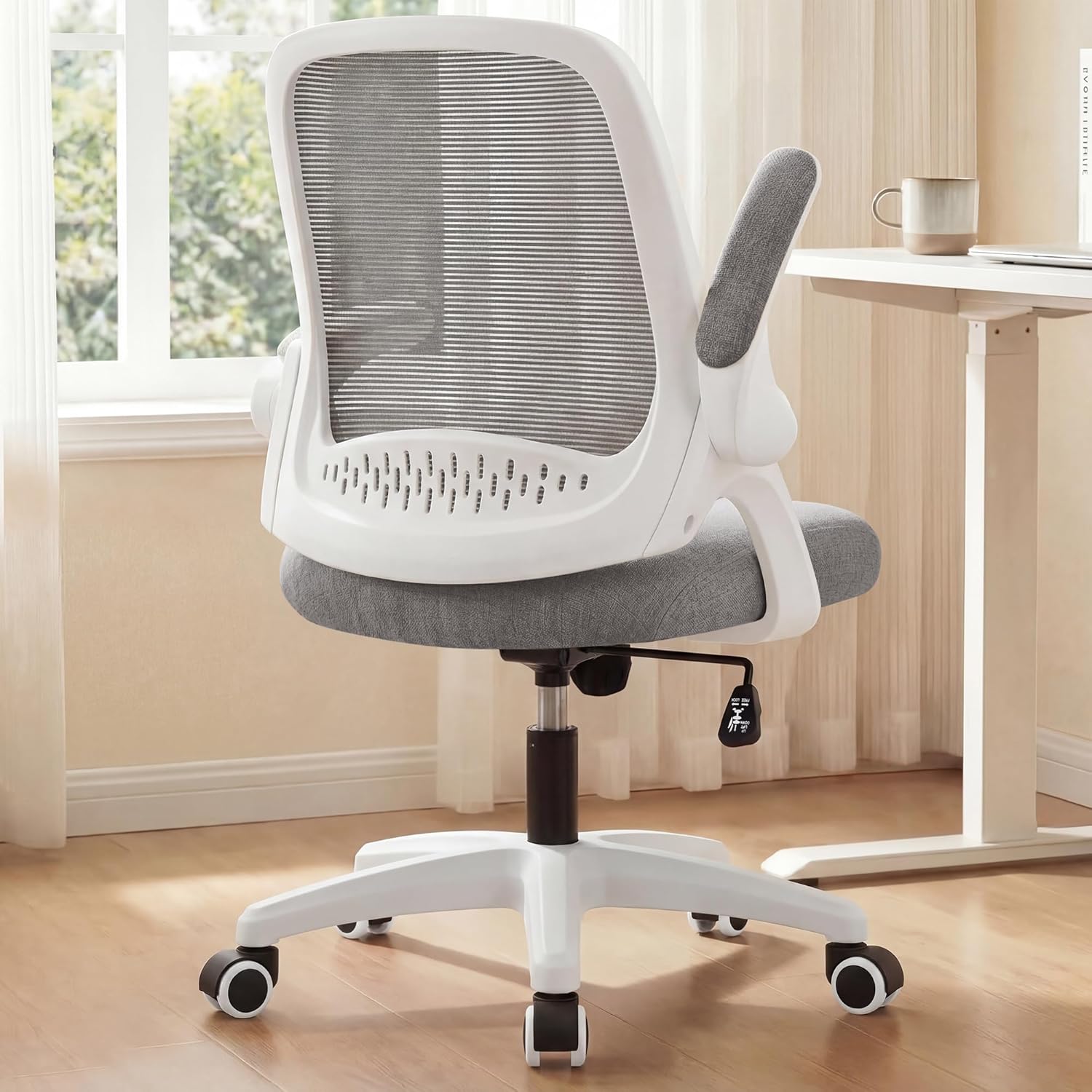 Home Office Desks - كرسي مكتب شبكي مريح مع دعم