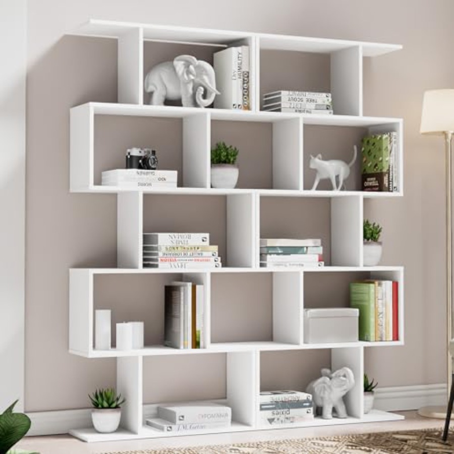 Bookcase Wood Shelf - مجموعة رفوف كتب لغرفة المعيشة والمكتب: