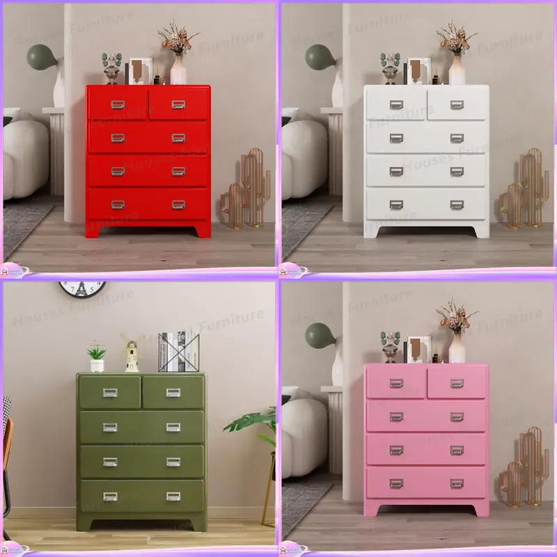 Office Table Home - خزانة أحذية معدنية عتيقة الطراز بخمسة