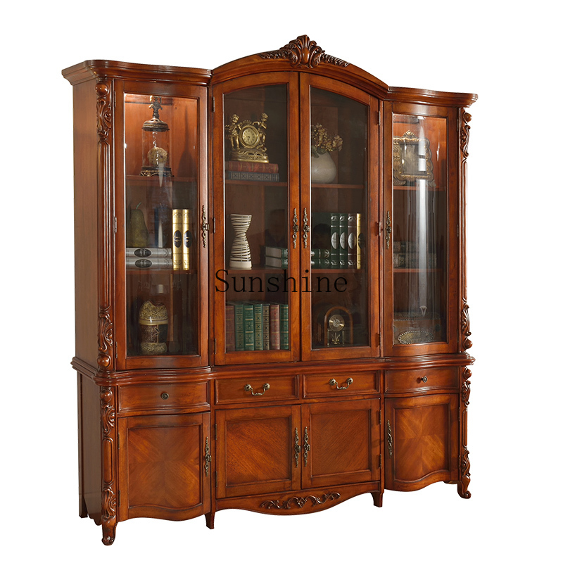 خزانة كتب كبيرة ذات أربعة أبوا - مراجعة Bookcase Wood Shelf وسعره