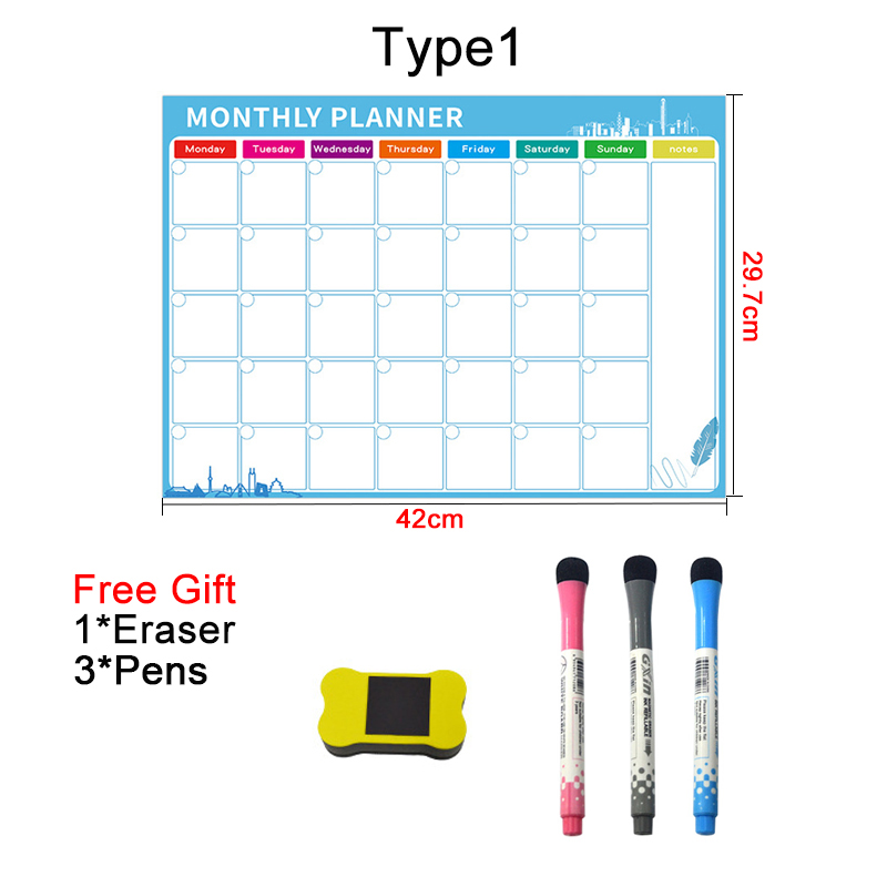 A3 علامات تقويمية شهرية أسبوعي - مراجعة Magnetic Calendar Board وسعره