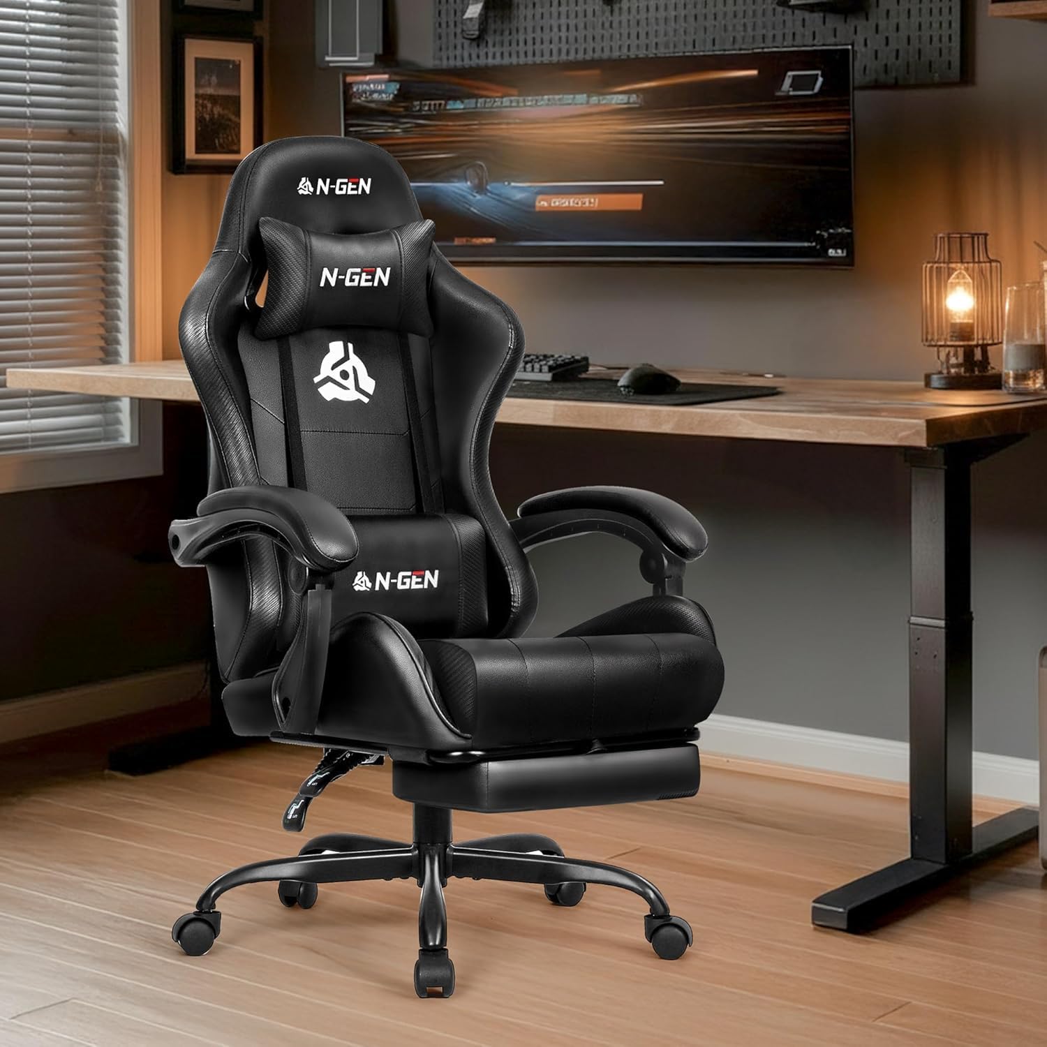 كرسي ألعاب مع مسند للقدمين ودع - مراجعة Home Office Desks وسعره