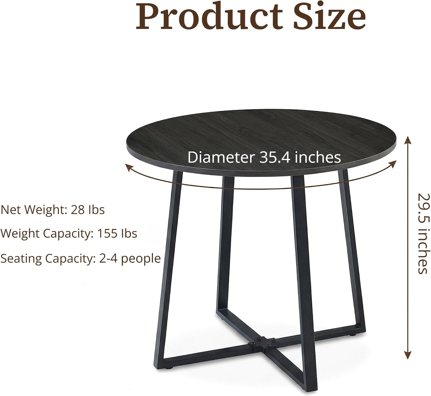 طاولة طعام دائرية بقطر 35.4 بو - مراجعة Office Table Home وسعره