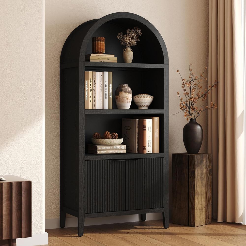 خزانة كتب مقوسة من يوسونج بارت - مراجعة Bookcase Wood Shelf وسعره