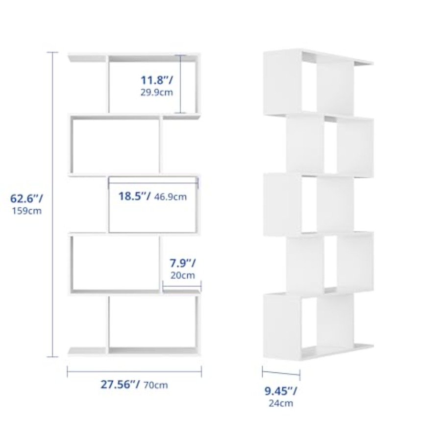 مجموعة رفوف كتب لغرفة المعيشة  - مراجعة Bookcase Wood Shelf وسعره