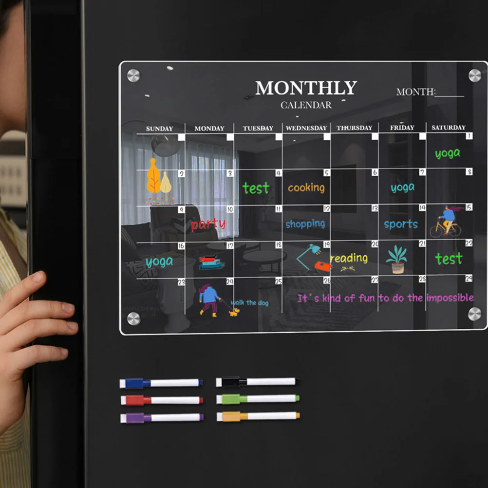 لوح مغناطيسي للثلاجة، لوح مسح  - مراجعة Magnetic Calendar Board وسعره