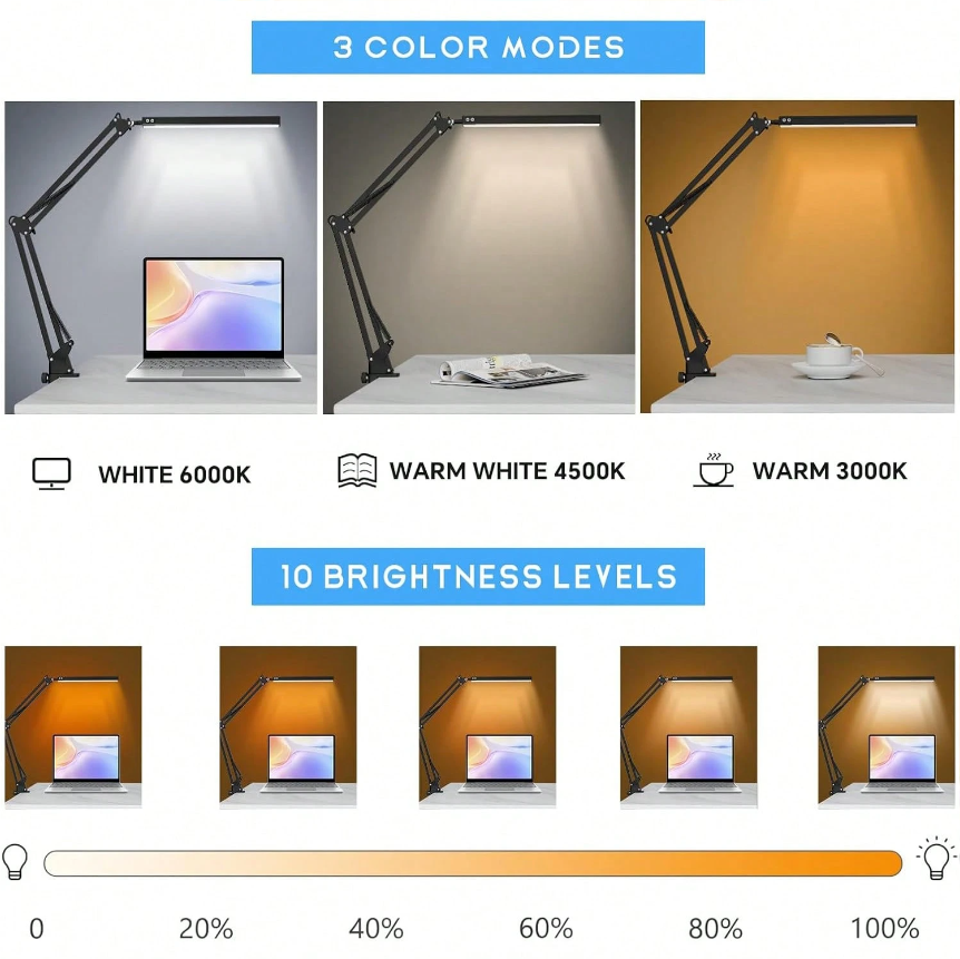 مصباح مكتب LED للمنزل والقراءة - مراجعة Home Office Desks وسعره